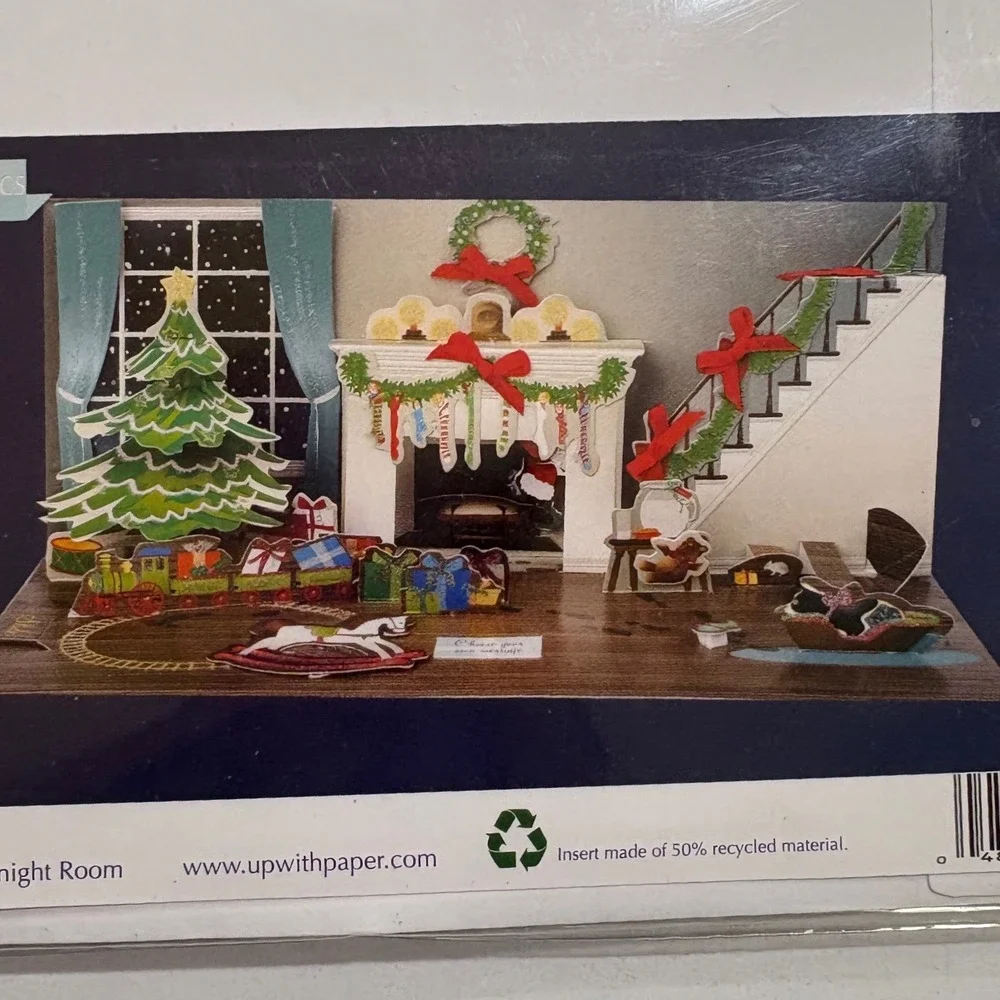 2 Panoramics Pop-Up Card Night Before‎ Christmas Decor Up With Paper